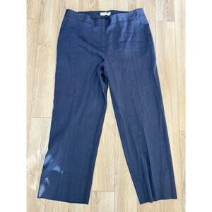 MM. LaFleur Blue Linen Blend Zip Fly Pockets Pant Sz 20 MSRP $295 Old Money